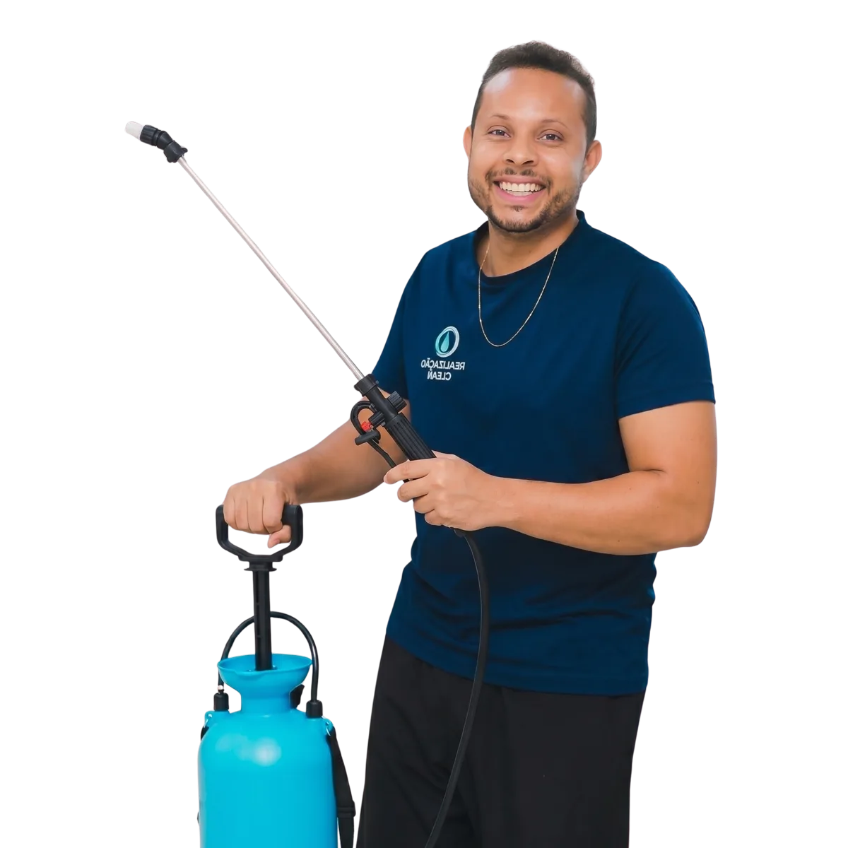 Profissional da Realização Clean pronto para o atendimento